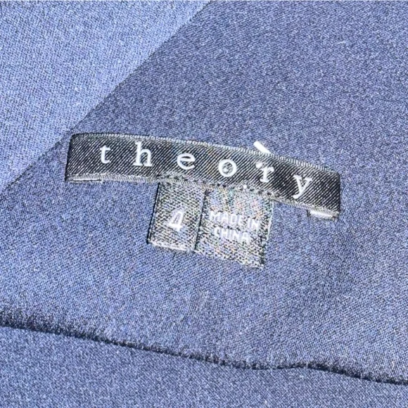 Theory Black and Blue Pleated Women's Mini Skirt - Picture 2 of 5